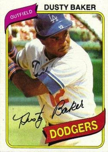 #255 Dusty Baker - Los Angeles Dodgers - 1980 Topps Baseball