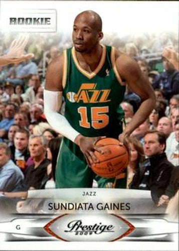 #255 Sundiata Gaines - Utah Jazz - 2009-10 Panini Prestige Basketball