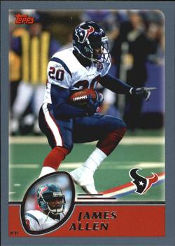 #256 James Allen - Houston Texans - 2003 Topps Football