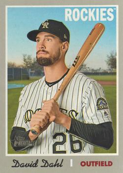 #256 David Dahl - Colorado Rockies - 2019 Topps Heritage Baseball