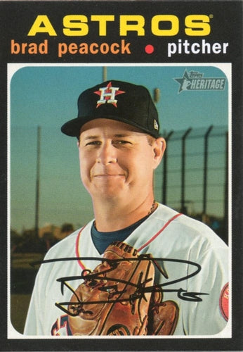 #256 Brad Peacock - Houston Astros - 2020 Topps Heritage Baseball