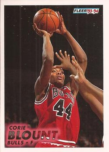 #256 Corie Blount - Chicago Bulls - 1993-94 Fleer Basketball