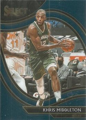 #256 Khris Middleton - Milwaukee Bucks - 2020-21 Panini Select - Blue Basketball