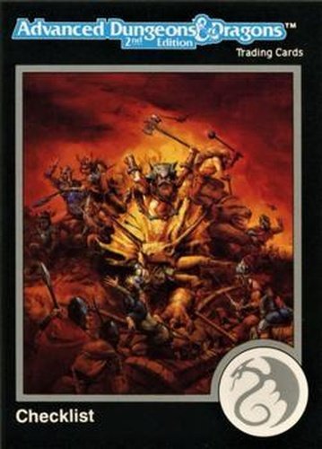 #256 Checklist 5 - 178-217 - 1991 TSR Advanced Dungeons & Dragons - Silver