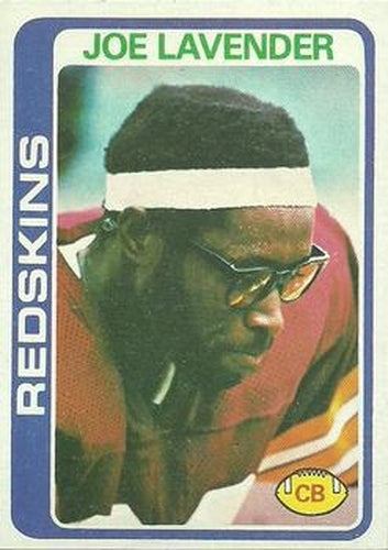 #256 Joe Lavender - Washington Redskins - 1978 Topps Football