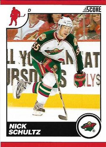#257 Nick Schultz - Minnesota Wild - 2010-11 Score Hockey