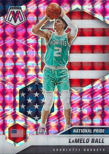 #257 LaMelo Ball - Charlotte Hornets - 2020-21 Panini Mosaic - Mosaic Camo Pink Basketball