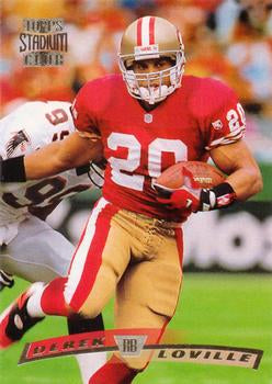 #257 Derek Loville - San Francisco 49ers - 1996 Stadium Club Football