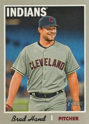 #257 Brad Hand - Cleveland Indians - 2019 Topps Heritage Baseball