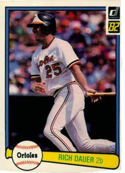 #257 Rich Dauer - Baltimore Orioles - 1982 Donruss Baseball