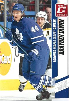 #257b Brayden Irwin - Toronto Maple Leafs - 2010-11 Donruss Hockey
