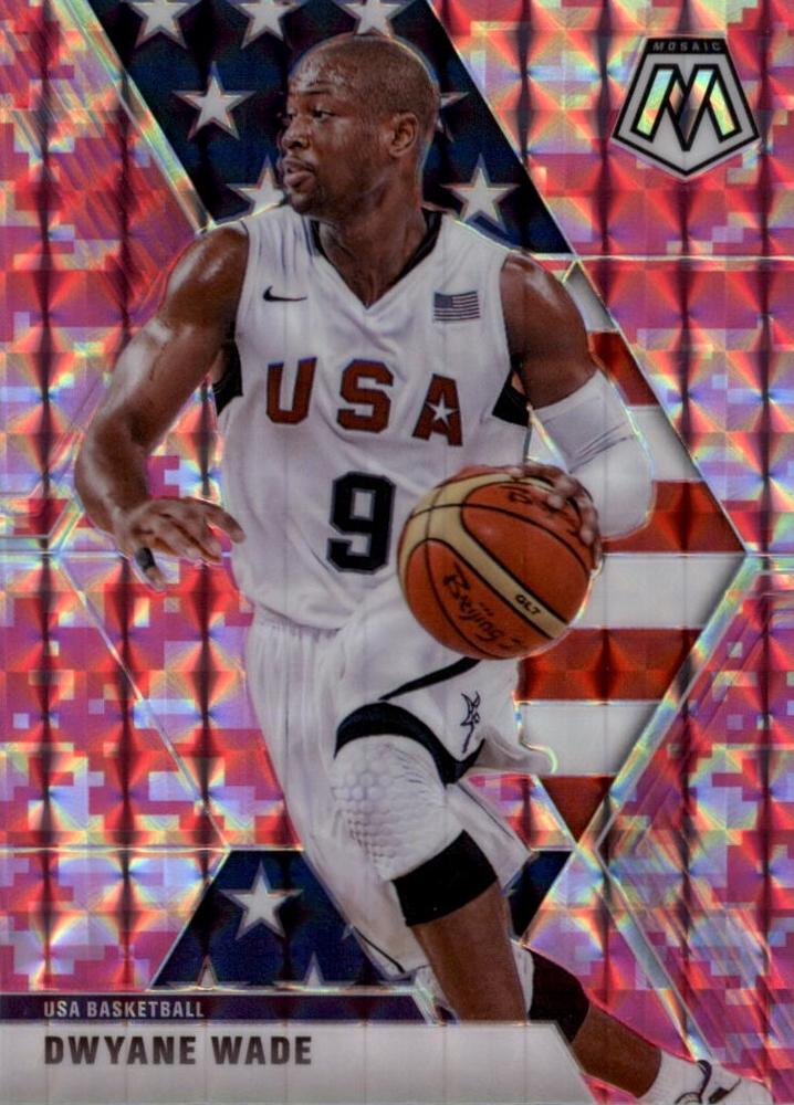 #259 Dwyane Wade - USA - 2019-20 Panini Mosaic - Camo Pink Basketball