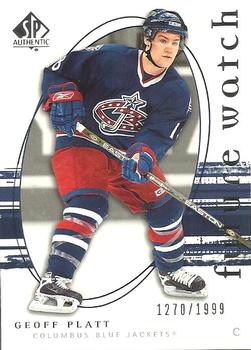 #259 Geoff Platt - Columbus Blue Jackets - 2005-06 SP Authentic Hockey