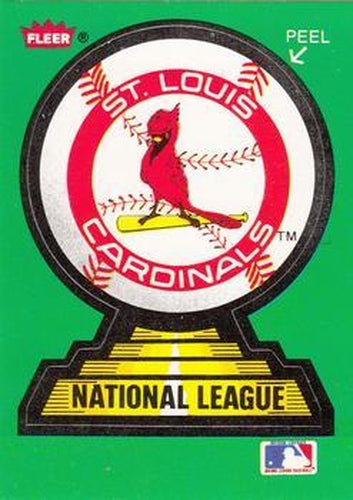 #25 St. Louis Cardinals - St. Louis Cardinals - 1988 Fleer - Team Stickers Baseball