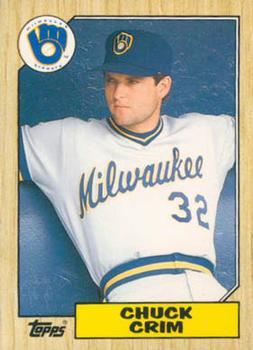 #25T Chuck Crim  - Milwaukee Brewers - 1987 Topps Traded Baseball