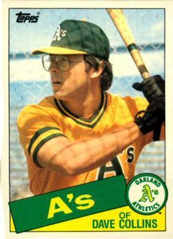 #25T Dave Collins - Oakland Athletics - 1985 Topps Traded Baseball