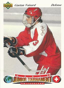 #25 Gaetan Voisard - Switzerland - 1991-92 Upper Deck Czech World Juniors Hockey