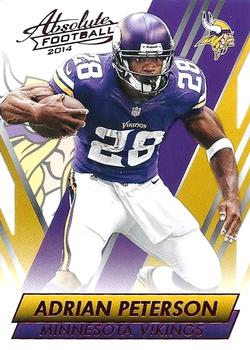 #25 Adrian Peterson - Minnesota Vikings - 2014 Panini Absolute - Red Football