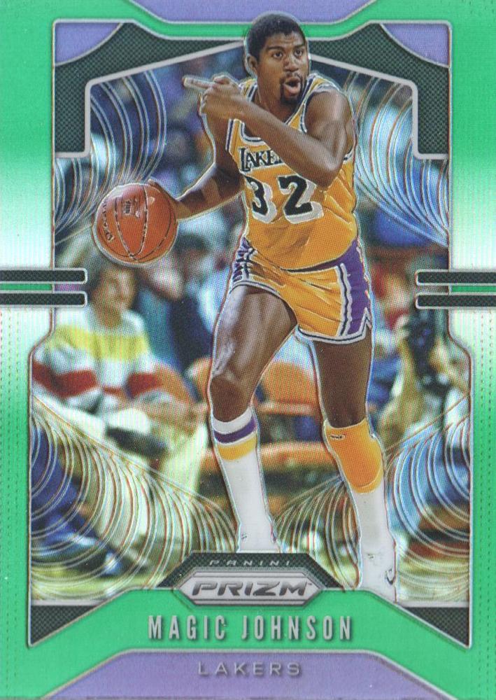 #25 Magic Johnson - Los Angeles Lakers - 2019-20 Panini Prizm - Prizms Green Basketball