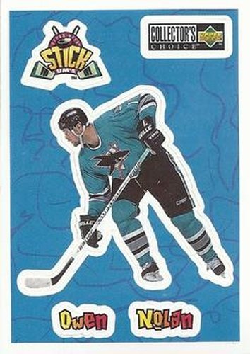 #S25 Owen Nolan - San Jose Sharks - 1996-97 Collector's Choice - Stick-Ums Hockey
