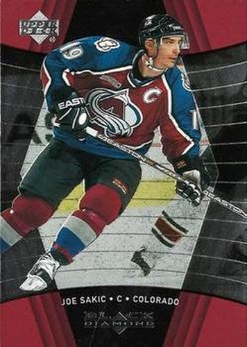 #25 Joe Sakic - Colorado Avalanche - 1999-00 Upper Deck Black Diamond Hockey