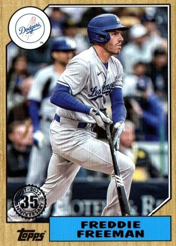 #87TBU-25 Freddie Freeman - Los Angeles Dodgers - 2022 Topps Update - 1987 Topps Baseball 35th Anniversary Baseball