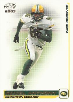 #25 Reidel Anthony - Edmonton Eskimos - 2003 Pacific CFL Football