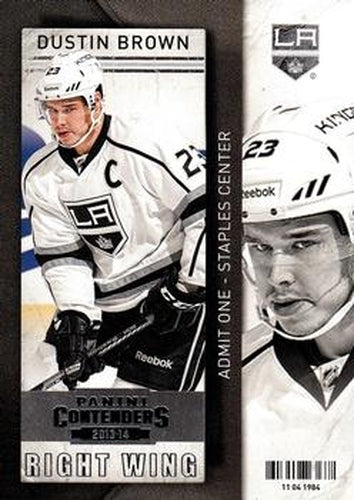 #25 Dustin Brown - Los Angeles Kings - 2013-14 Panini Contenders Hockey