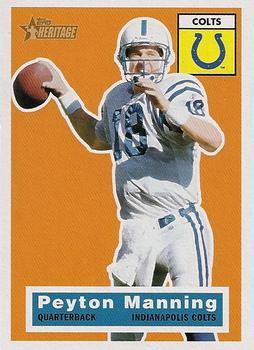 #25 Peyton Manning - Indianapolis Colts - 2001 Topps Heritage Football