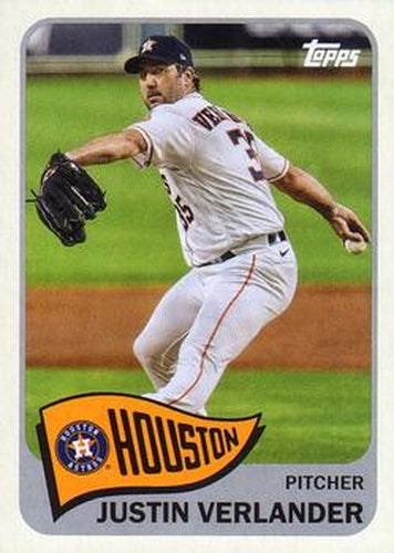 #T65-25 Justin Verlander - Houston Astros - 2021 Topps - 1965 Topps Redux Baseball