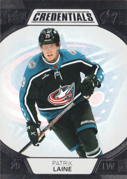 #25 Patrik Laine - Columbus Blue Jackets - 2022-23 Upper Deck Credentials Hockey