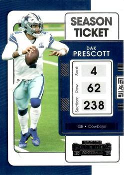 #25 Dak Prescott - Dallas Cowboys - 2021 Panini Contenders Football