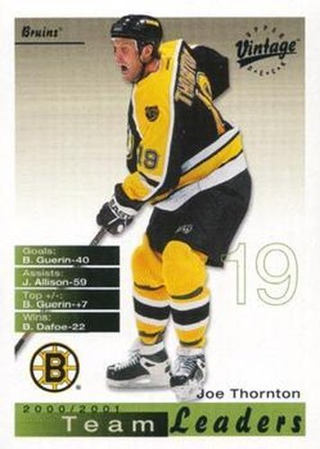 #25 Joe Thornton - Boston Bruins - 2001-02 Upper Deck Vintage Hockey