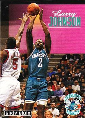 #25 Larry Johnson - Charlotte Hornets - 1992-93 SkyBox Basketball