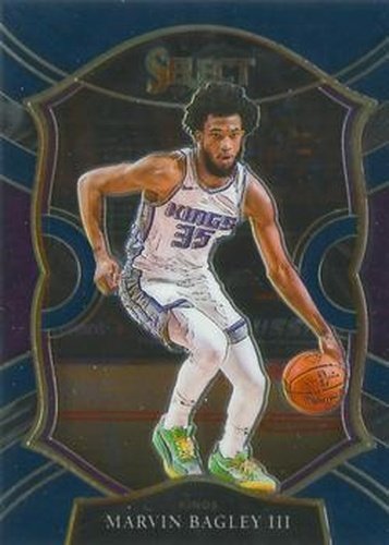 #25 Marvin Bagley III - Sacramento Kings - 2020-21 Panini Select - Blue Basketball