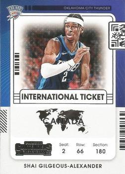 #25 Shai Gilgeous-Alexander - Oklahoma City Thunder - 2021-22 Panini Contenders - International Ticket Basketball