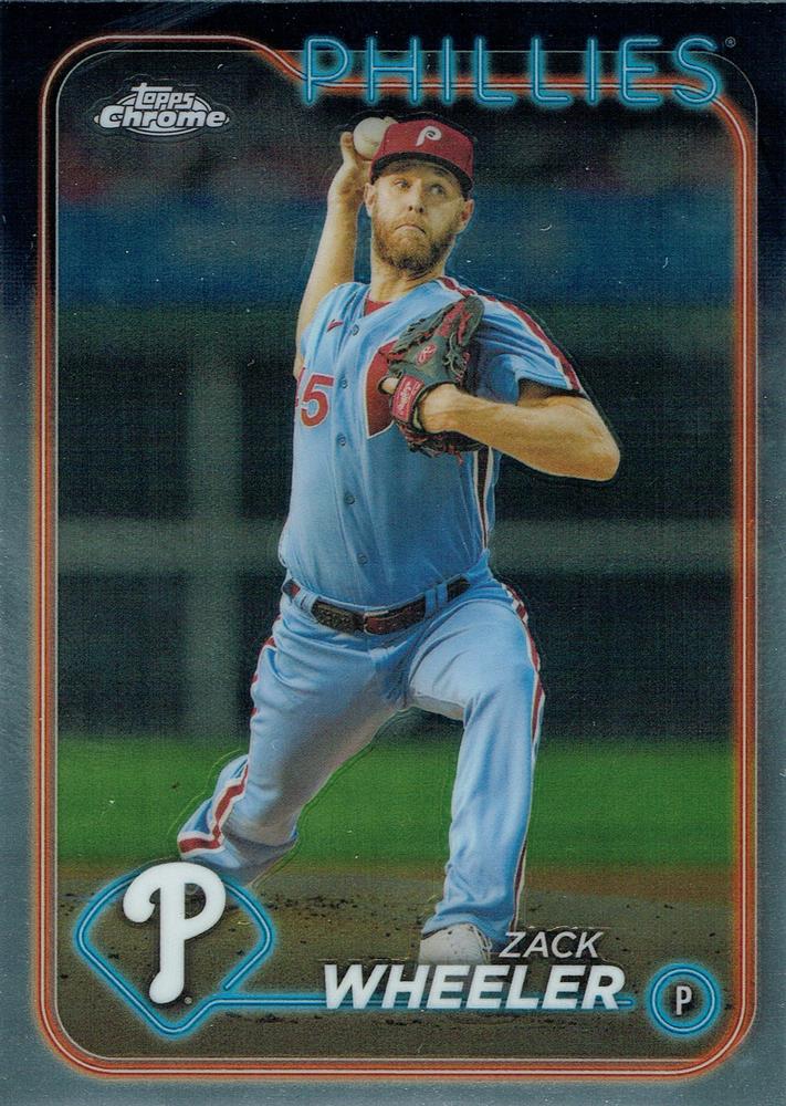 #25 Zack Wheeler - Philadelphia Phillies - 2024 Topps Chrome Baseball