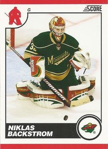 #260 Niklas Backstrom - Minnesota Wild - 2010-11 Score Hockey