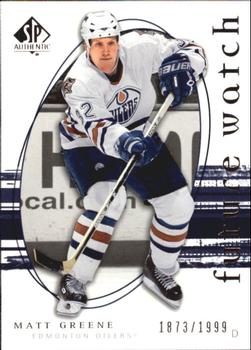 #260 Matt Greene - Edmonton Oilers - 2005-06 SP Authentic Hockey