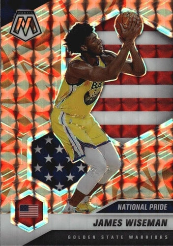 #260 James Wiseman - Golden State Warriors - 2020-21 Panini Mosaic - Mosaic Reactive Orange Basketball