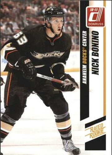 #260b Nick Bonino - Anaheim Ducks - 2010-11 Donruss Hockey