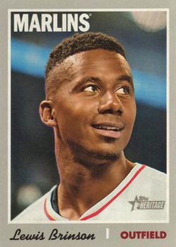#261 Lewis Brinson - Miami Marlins - 2019 Topps Heritage Baseball