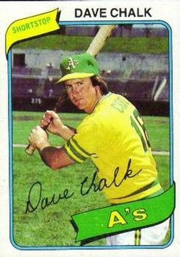 #261 Dave Chalk - Oakland Athletics - 1980 Topps Baseball