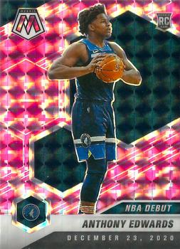 #261 Anthony Edwards - Minnesota Timberwolves - 2020-21 Panini Mosaic - Mosaic Camo Pink Basketball
