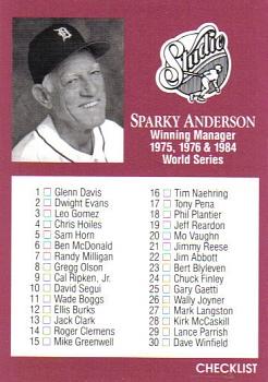 #261 Sparky Anderson - Detroit Tigers - 1991 Studio Baseball