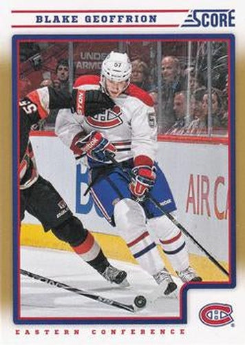 #261 Blake Geoffrion - Montreal Canadiens - 2012-13 Score - Gold Rush Hockey