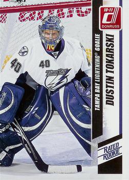 #261b Dustin Tokarski - Tampa Bay Lightning - 2010-11 Donruss Hockey
