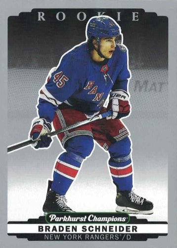 #262 Braden Schneider - New York Rangers - 2022-23 Parkhurst Champions - Silver Hockey