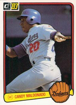#262 Candy Maldonado - Los Angeles Dodgers - 1983 Donruss Baseball