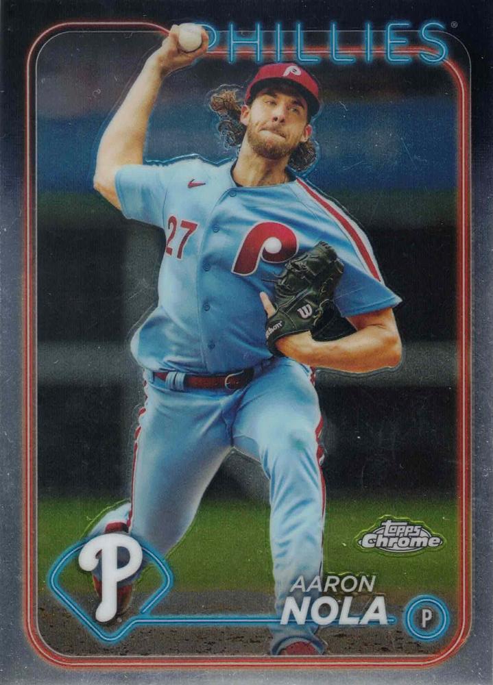 #262 Aaron Nola - Philadelphia Phillies - 2024 Topps Chrome Baseball